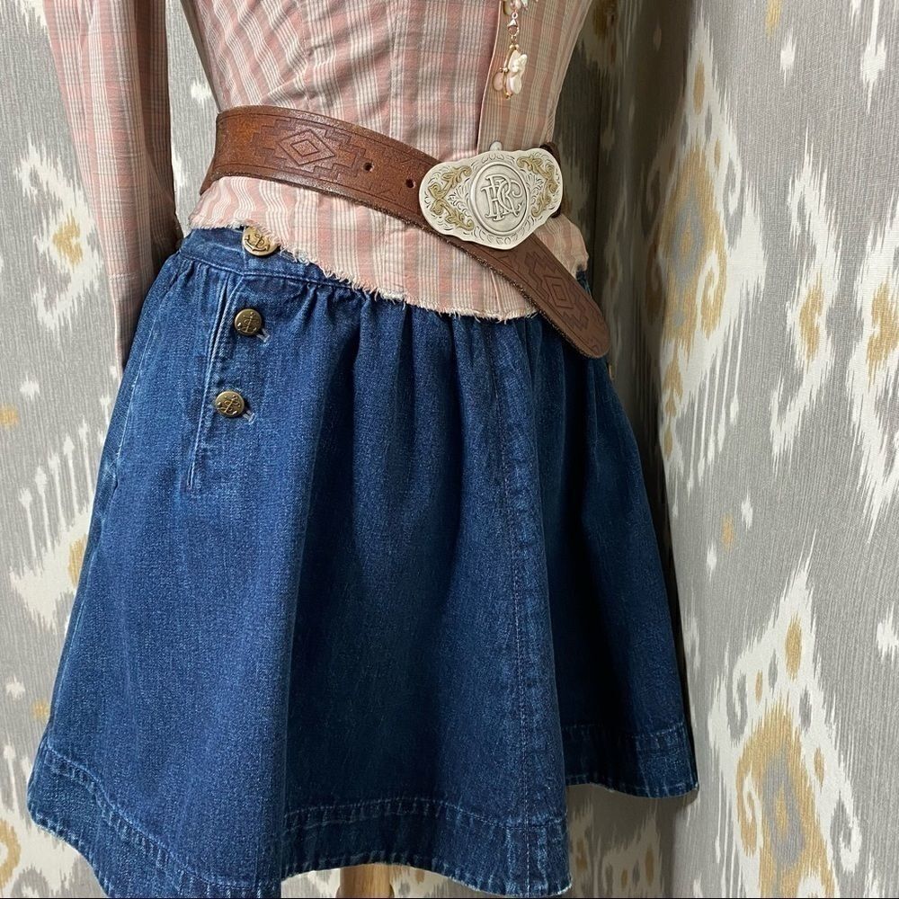 Ralph Lauren Nautical Dark Denim Circle Skirt - Picture 8 of 16